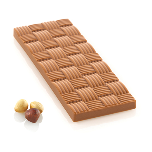 Silikomart Tritan Chocolate Mold, RIGA-T Tablet, 4 Cavities image 1