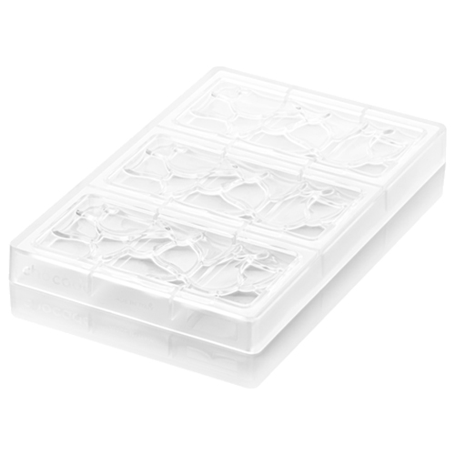 Silikomart Tritan Chocolate Mold, GOCCIA-T Tablet, 3 Cavities image 2