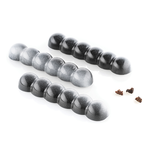 Silikomart Tritan Chocolate Mold, BOLLA-B Bar, 10 Cavities image 1