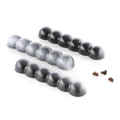 Silikomart Tritan Chocolate Mold, BOLLA-B Bar, 10 Cavities image 1