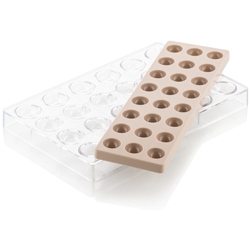 Silikomart "Kit Semifrera 01" Tritan and Silicone Chocolate Mold, 24 Cavities image 4