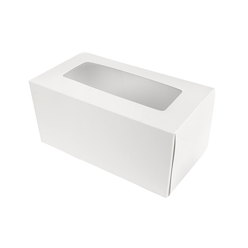 O'Creme White Window Cake Box with Cupcake Insert, 8" x 4" x 4" - Pack of 5 image 4
