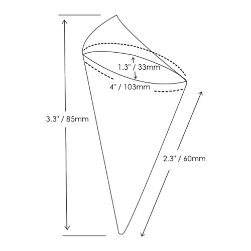 PacknWood Disposable Wooden Cone, 3.3" high - Pack of 100 image 2