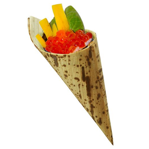 PacknWood 2-Layer Bamboo Leaf Cone, 5.1" high - Pack of 100 image 1