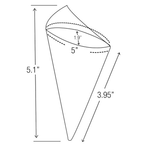 PacknWood 2-Layer Bamboo Leaf Cone, 5.1" high - Pack of 100 image 2