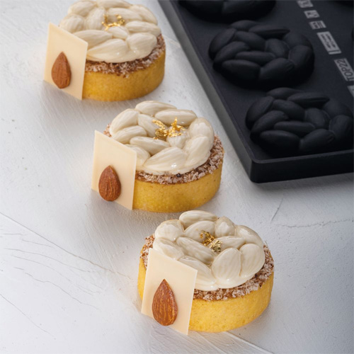 Pavoni TOP22 Mini Almond Shaped Silicone Mold, 0.95 oz., 8 Cavities image 1