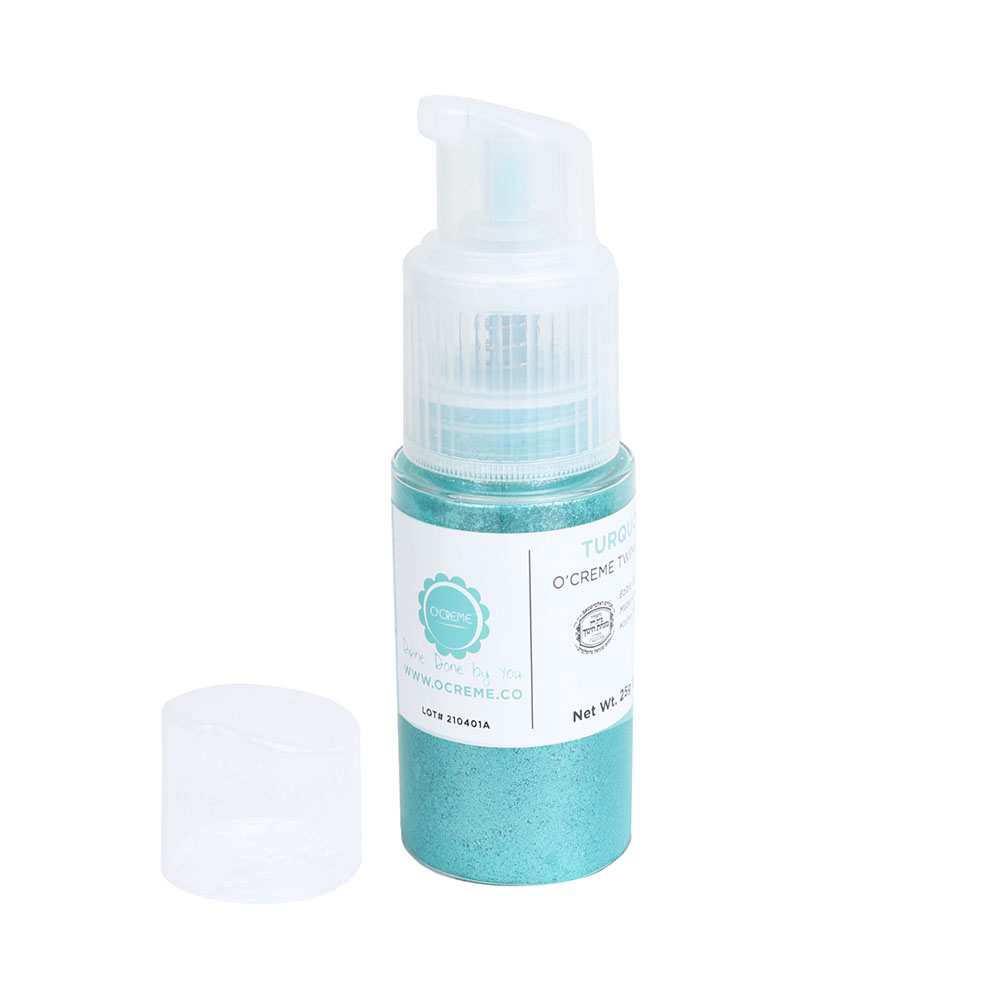 O'Creme Twinkle Dust Pump, 25 gr. - Turquoise image 1
