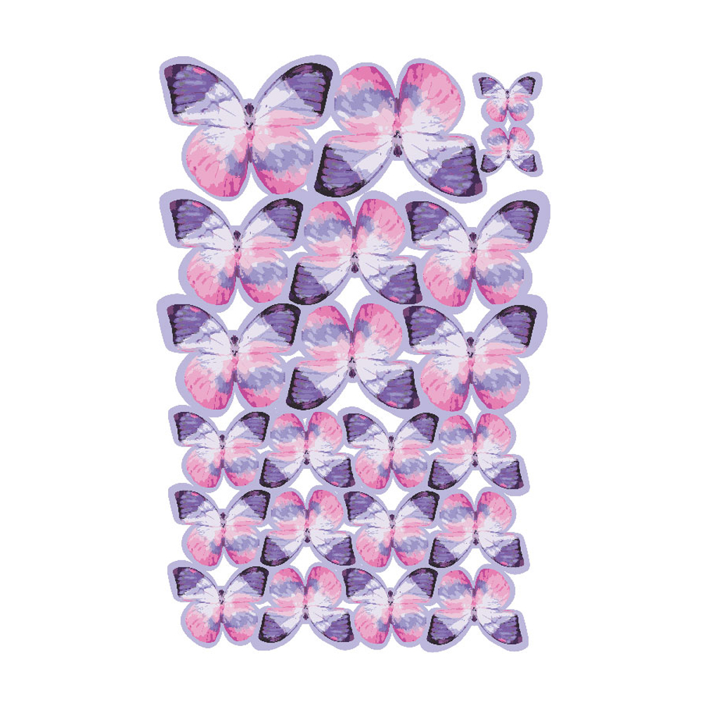 Crystal Candy Fluttery Purple Edible Butterflies - Pack of 22 image 2