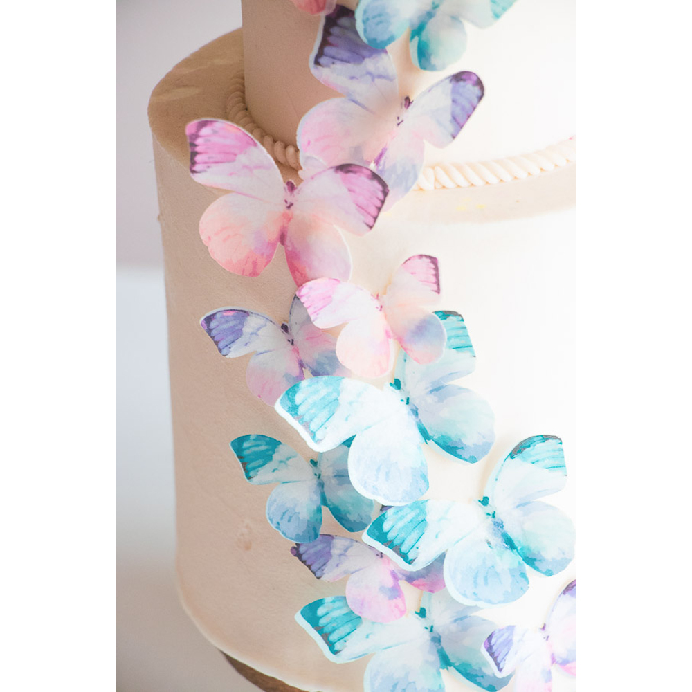 Crystal Candy Fluttery Purple Edible Butterflies - Pack of 22 image 3