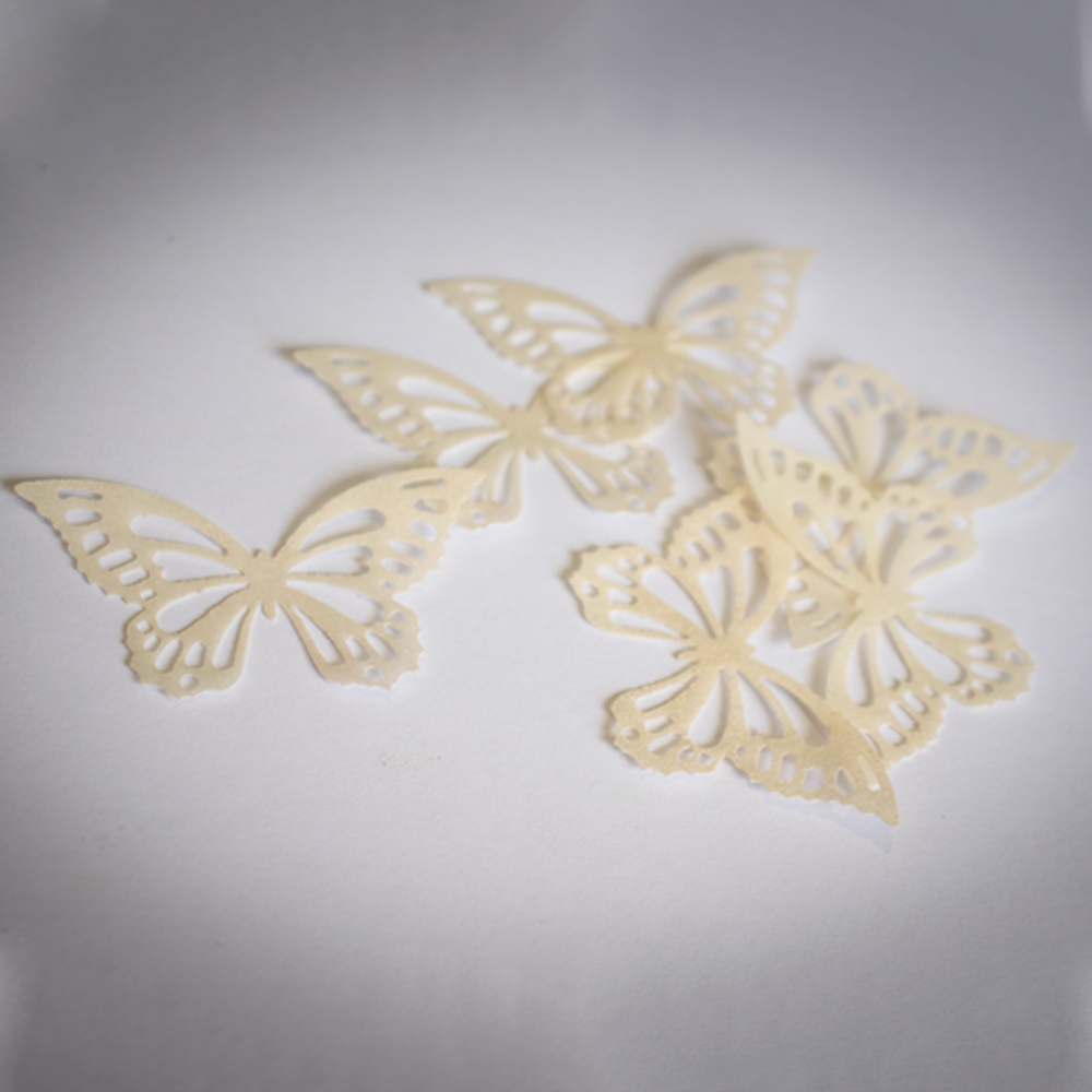 Crystal Candy Satin Pearl Metallic Edible Butterflies - Pack of 22 image 1