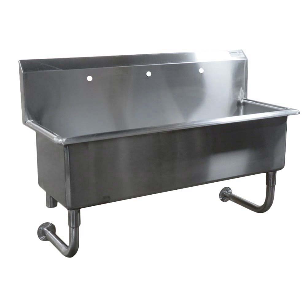 Custom Made Commercial Wall Hung Hand Sink Stainless Steel 7 Feet Wide image 1