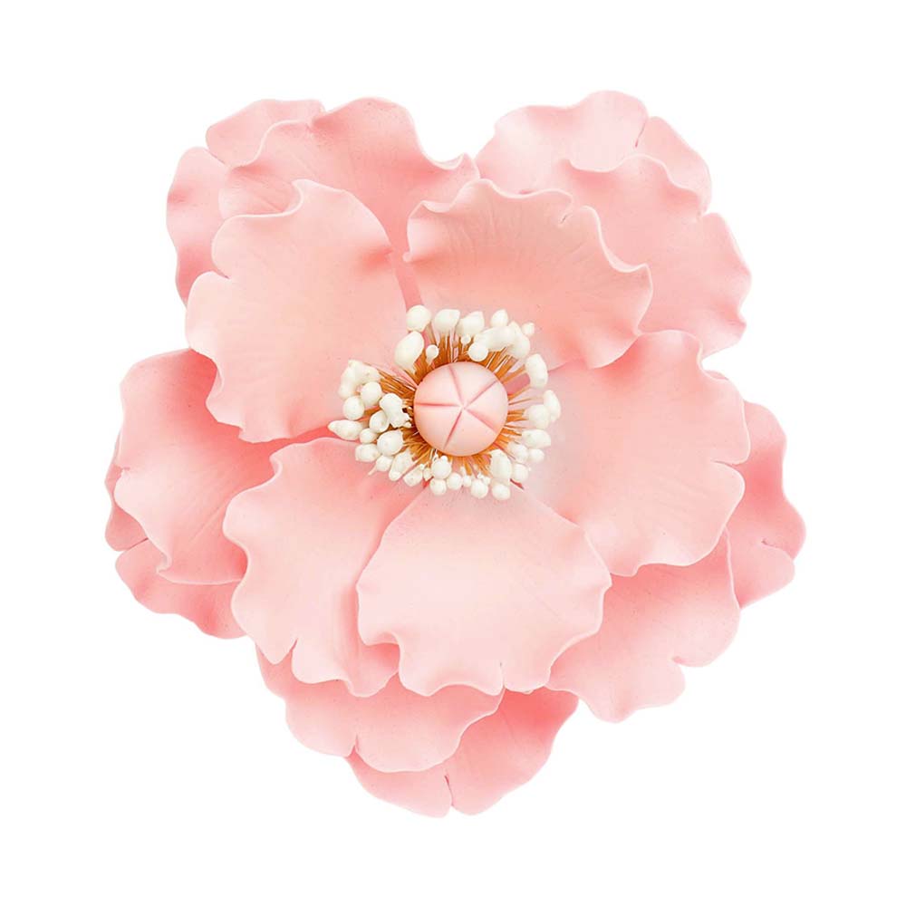 O'Creme Pink Anemone/ Poppy Gumpaste Flowers - Set of 3 image 1