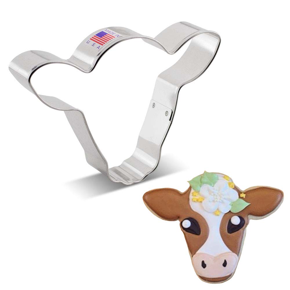 Ann Clark Cow Face Cookie Cutter, 4-1/2" x 3-1/4" image 1