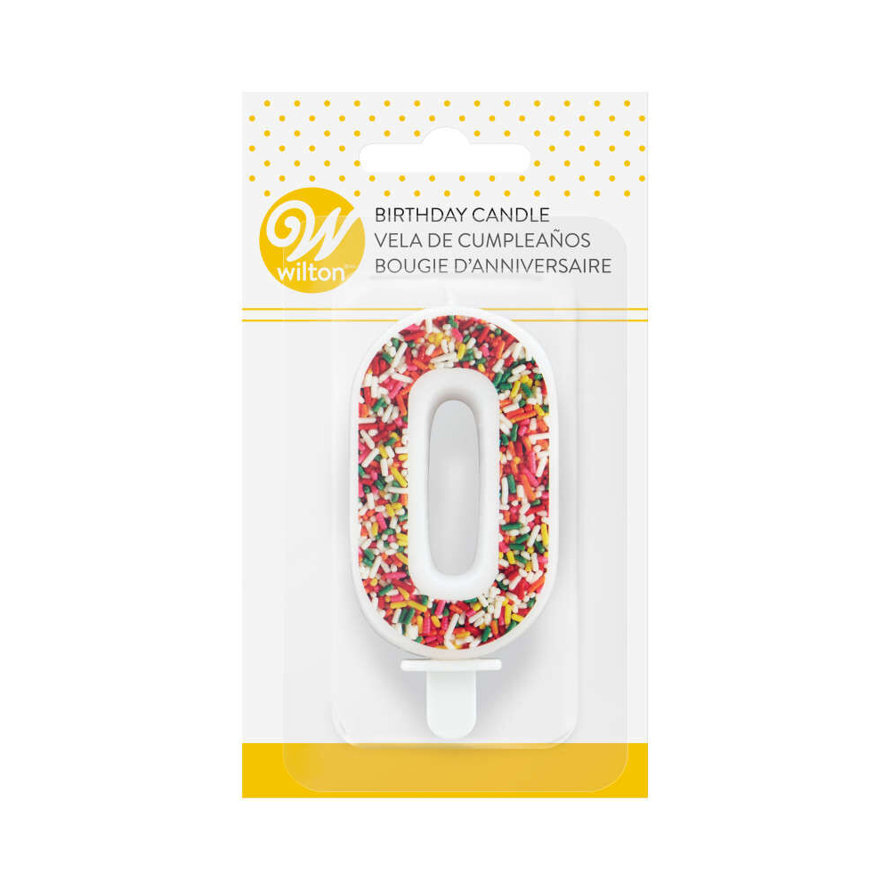 Wilton 'Number Zero' Sprinkle Candle image 3