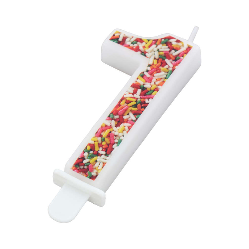 Wilton 'Number One' Sprinkle Candle image 2
