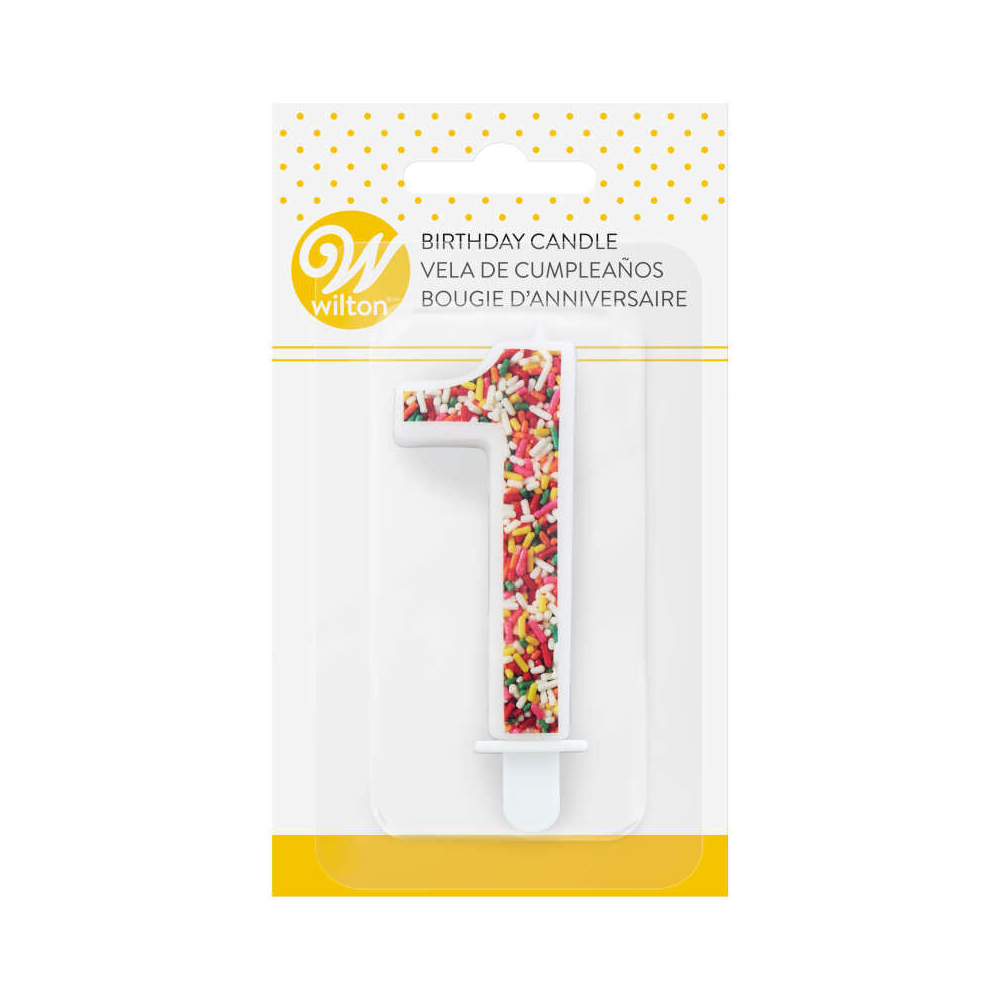Wilton 'Number One' Sprinkle Candle image 3