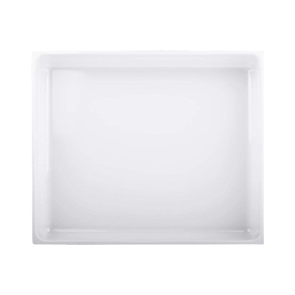 Elite Global Solutions Modern European White Rectangular Bin, 12" x 10" x 2" image 1