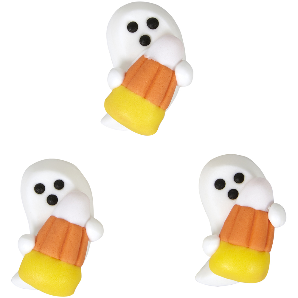 Wilton Ghost with Candy Corn Icing Decorations, Pack of 12 image 2