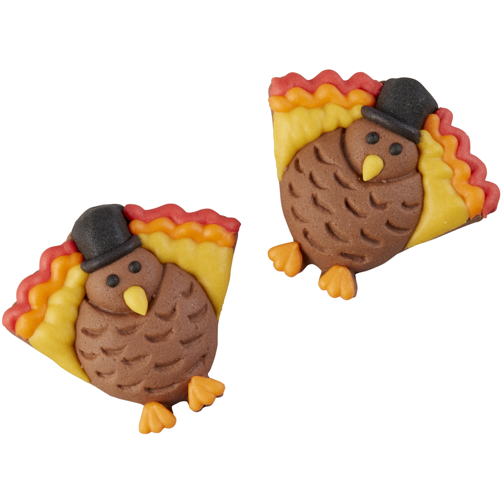 Wilton Turkey Royal Icing Decorations, Pack of 12 Sprinkle Mixes, Candy