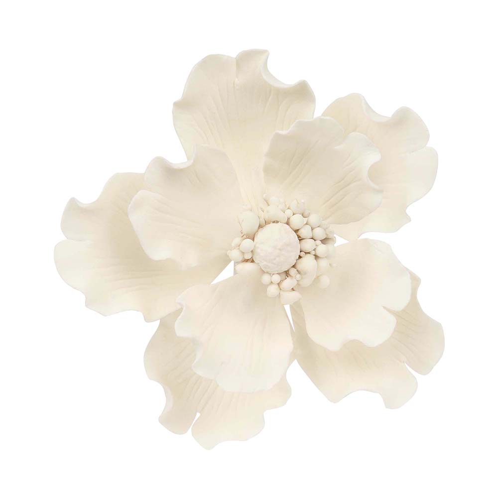 O'Creme White Anemone Gumpaste Flowers, Set of 6 image 1