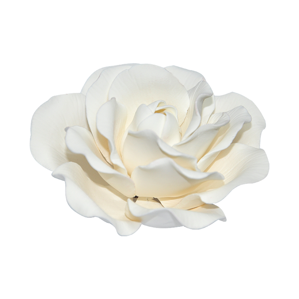 O'Creme White Full Bloom Rose Gumpaste Flowers - Set of 3 image 2