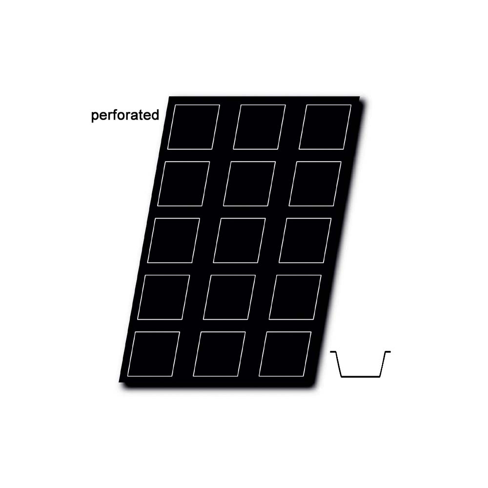 Demarle Flexipan Air Perforated Mat, Square Bun 3-11/16" x 3-11/16" x 1-1/8" High, 15 Cavities image 2