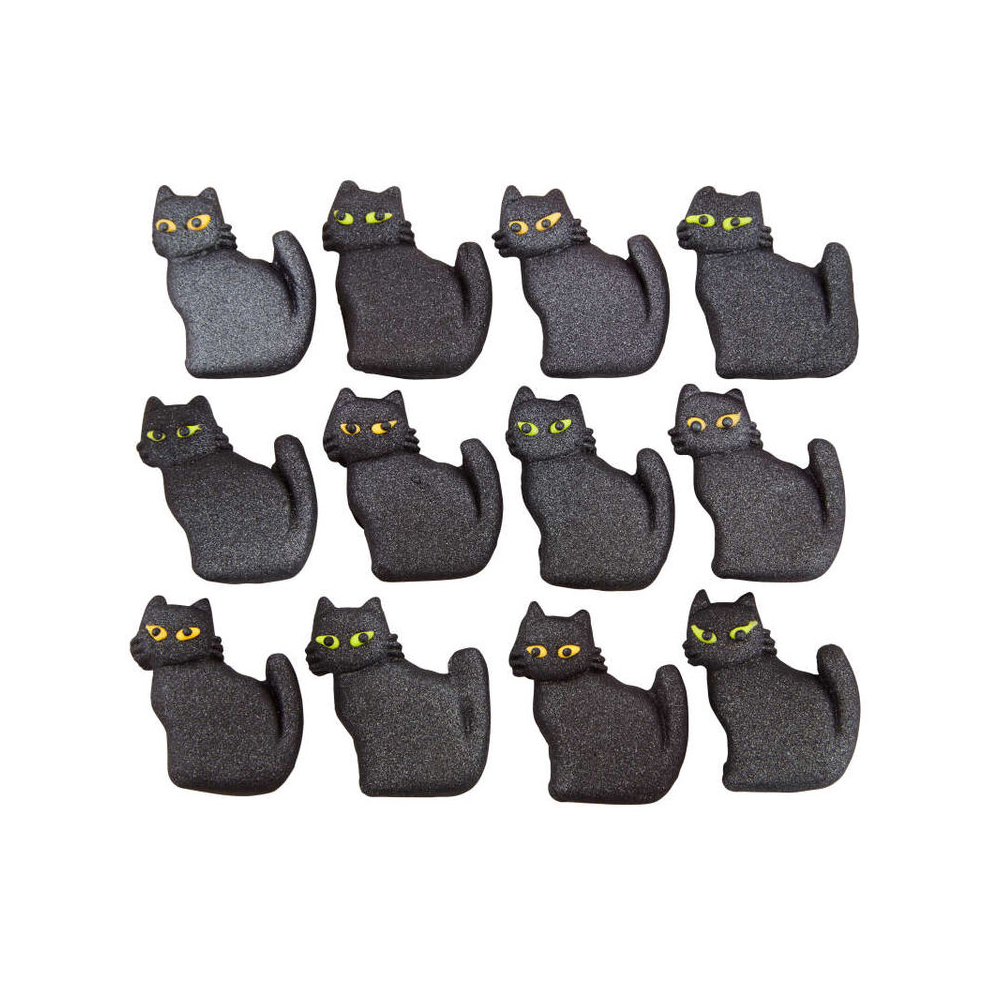Wilton Black Cat Royal Icing Decorations, Pack of 10 image 1