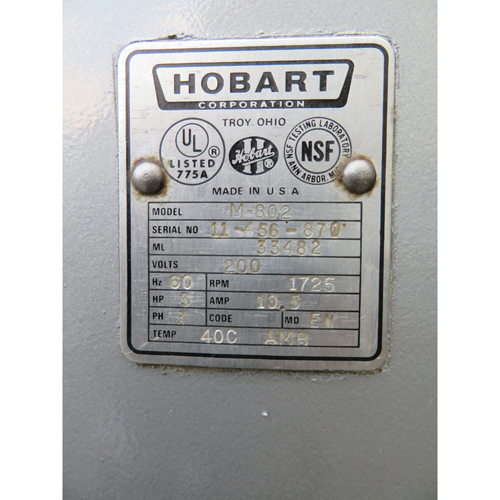 Hobart 80 Quart M802 Mixer, Used Excellent Condition image 3