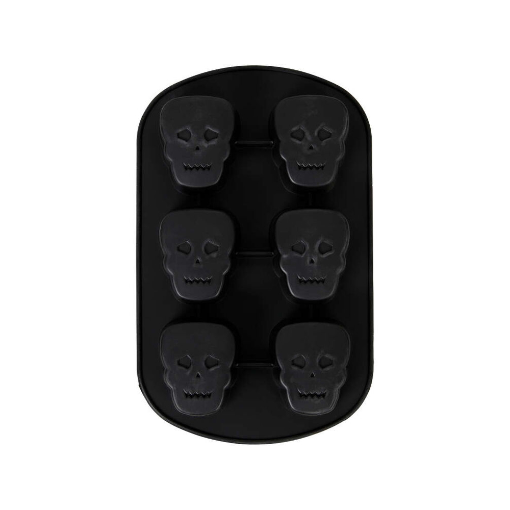 Wilton Skull Silicone Baking Mold, 6 Cavities image 1