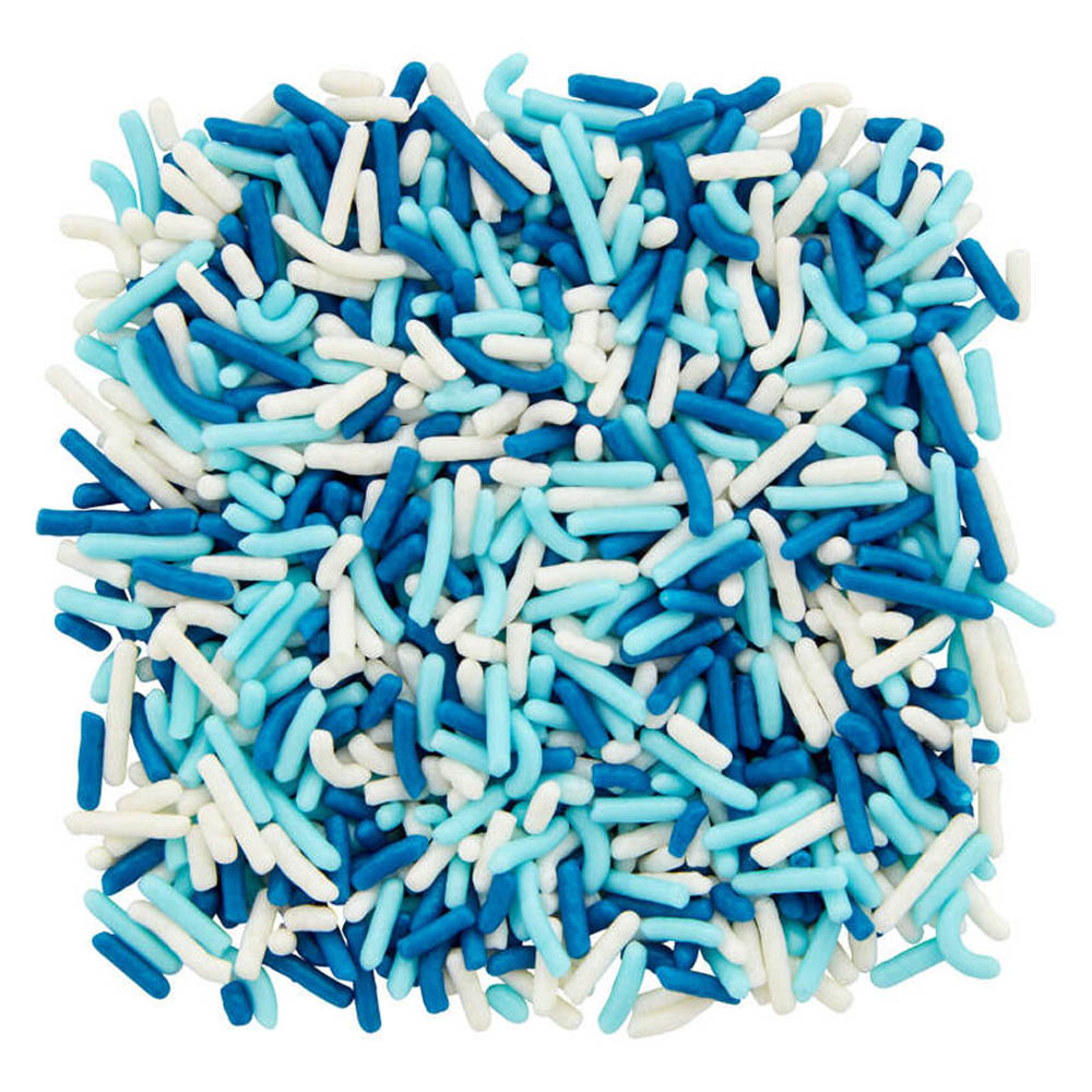 Wilton Blue and White Jimmies, 11.4 oz. Sprinkle Mixes, Candy Shapes