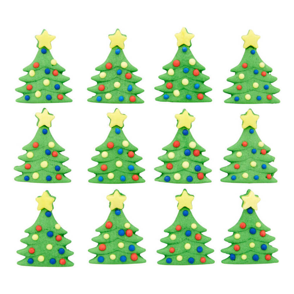 Wilton Christmas Tree Royal Icing Decorations, Pack of 12 image 1