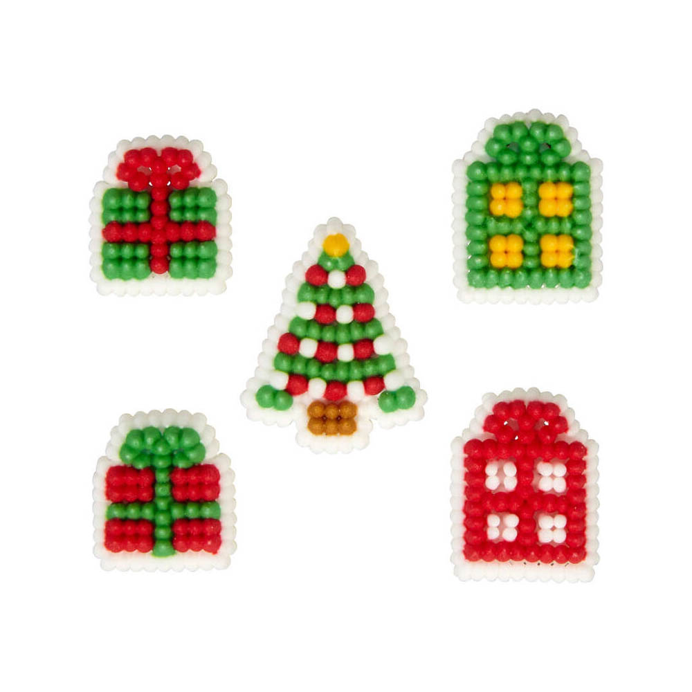 Wilton Christmas Tree and Presents Icing Decorations, Pack of 24 image 1