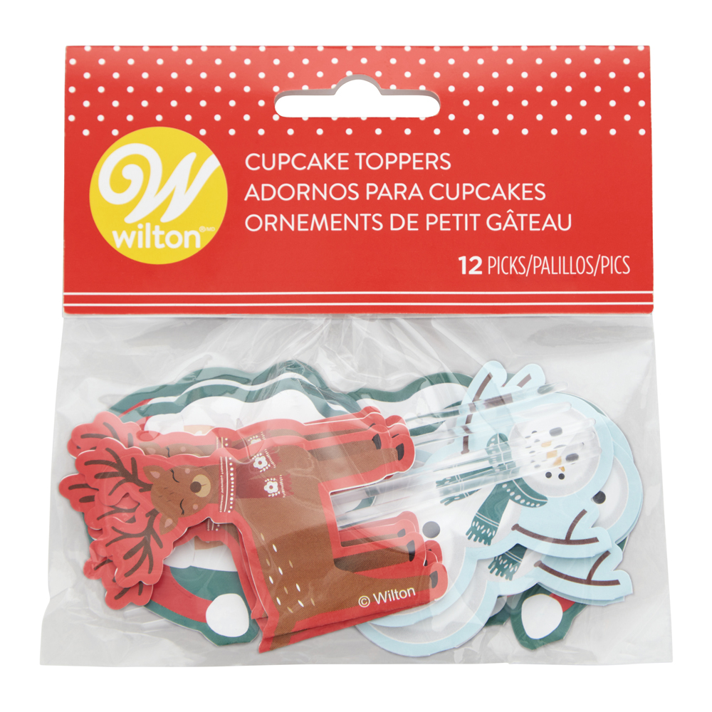 Wilton Christmas Cupcake Toppers - Pack of 12 image 2