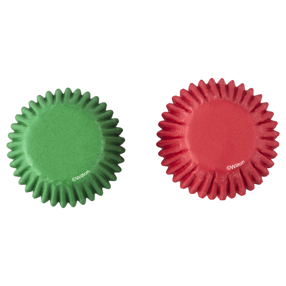 Wilton Red & Green Mini Cupcake Liners, Pack of 100 image 1