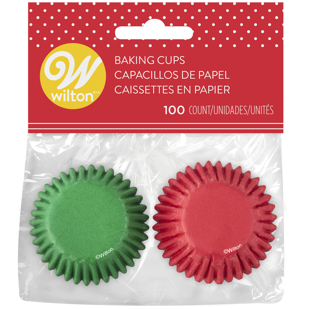 Wilton Red & Green Mini Cupcake Liners, Pack of 100 image 2