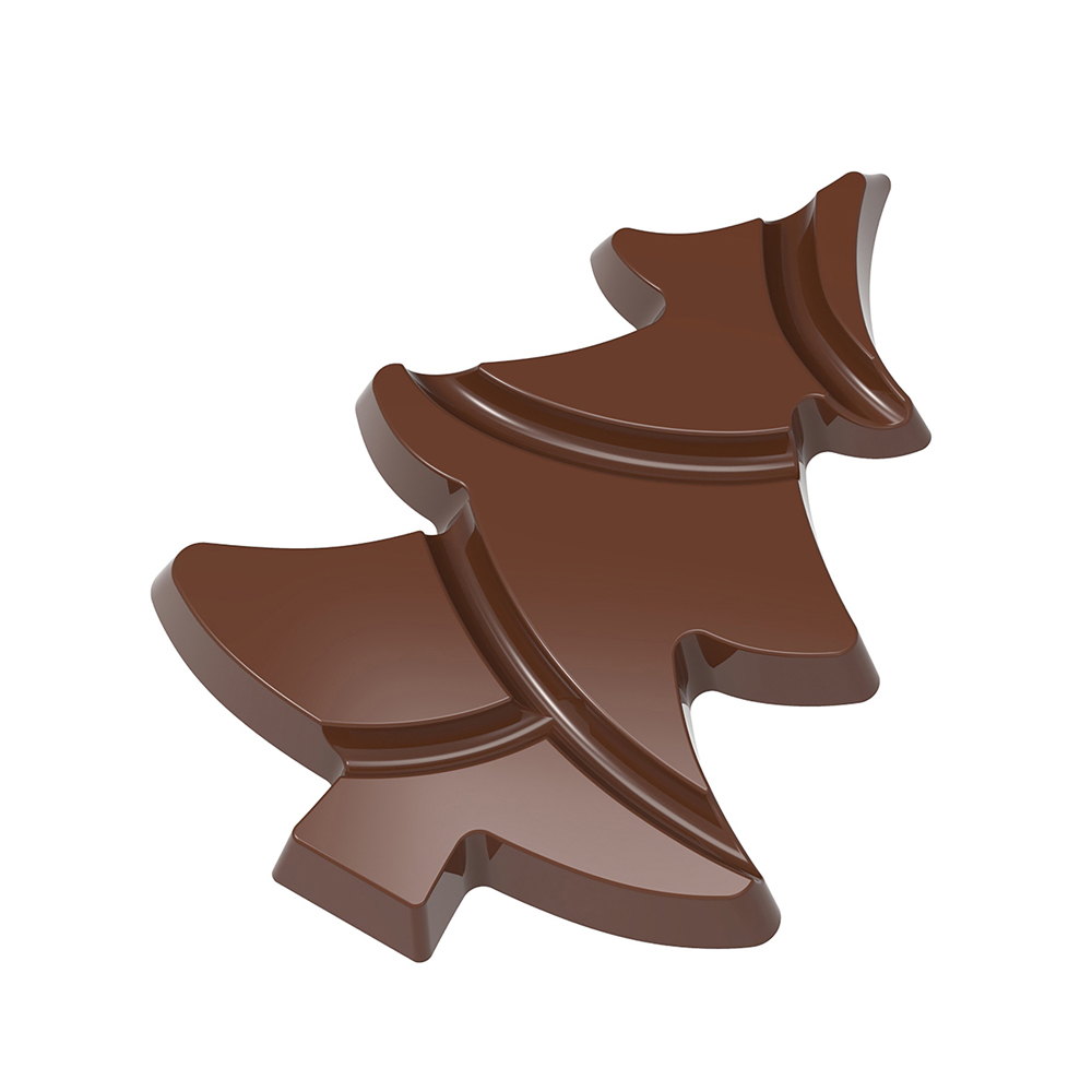 Chocolate World Polycarbonate Chocolate Mold, Christmas Tree, 2 Cavities image 1