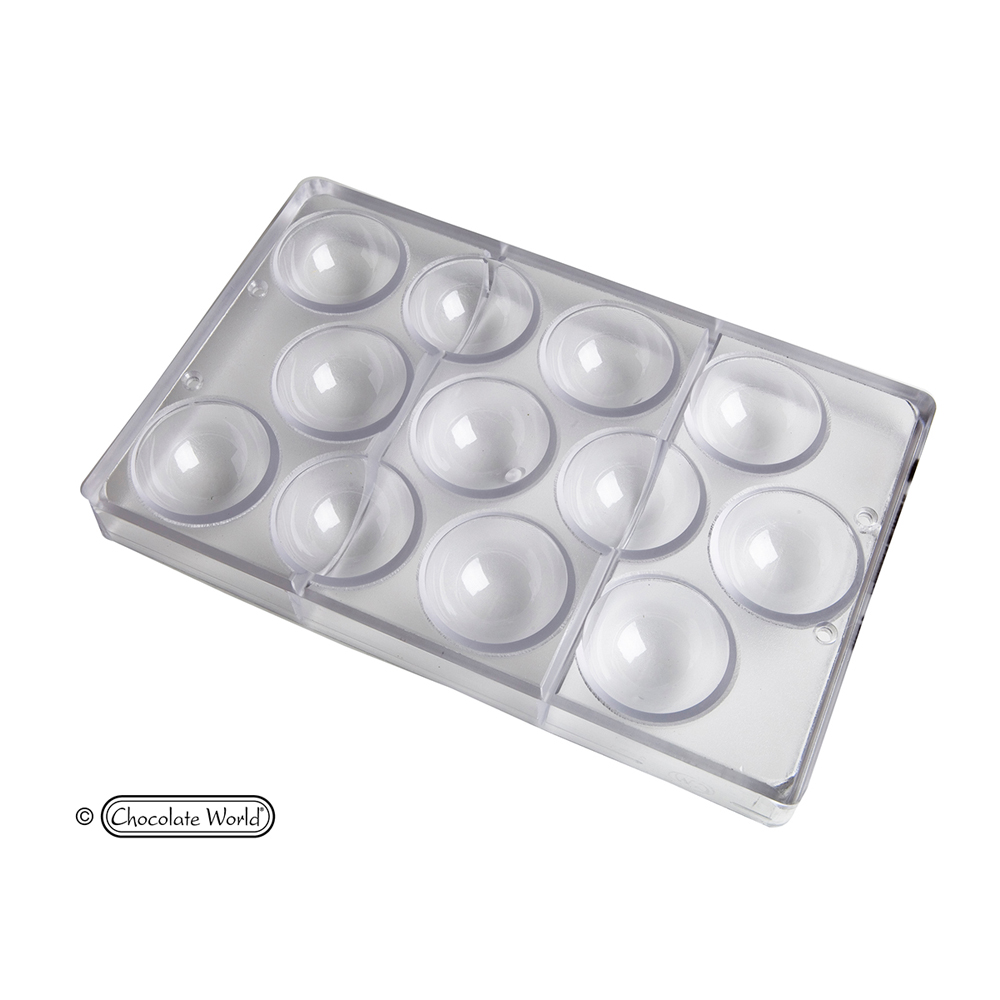 Chocolate World Polycarbonate Chocolate Mold, 50mm Sphere, 12 Cavities image 1