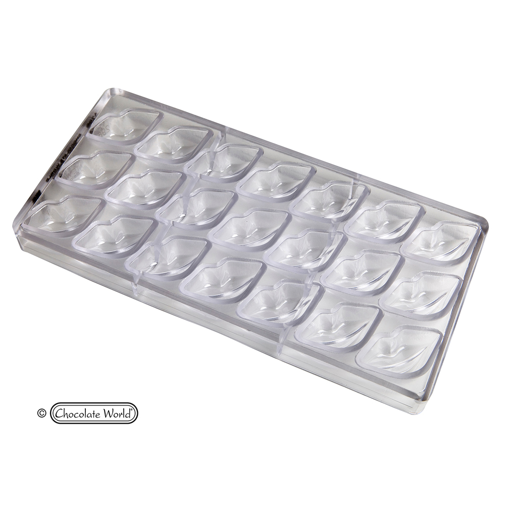 Chocolate World Polycarbonate Chocolate Mold, Lips, 21 Cavities image 1