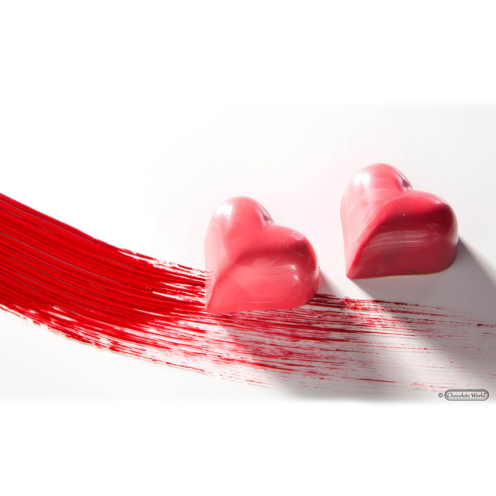 Chocolate World Polycarbonate Chocolate Mold, Small Puffy Heart, 21 Cavities image 3