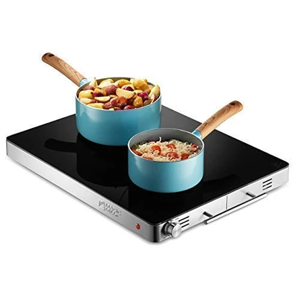 Magic Mill Stainless Steel with Enamel Top Hot Plate with Adjustable Temperature Knob - 21" x 16" image 3