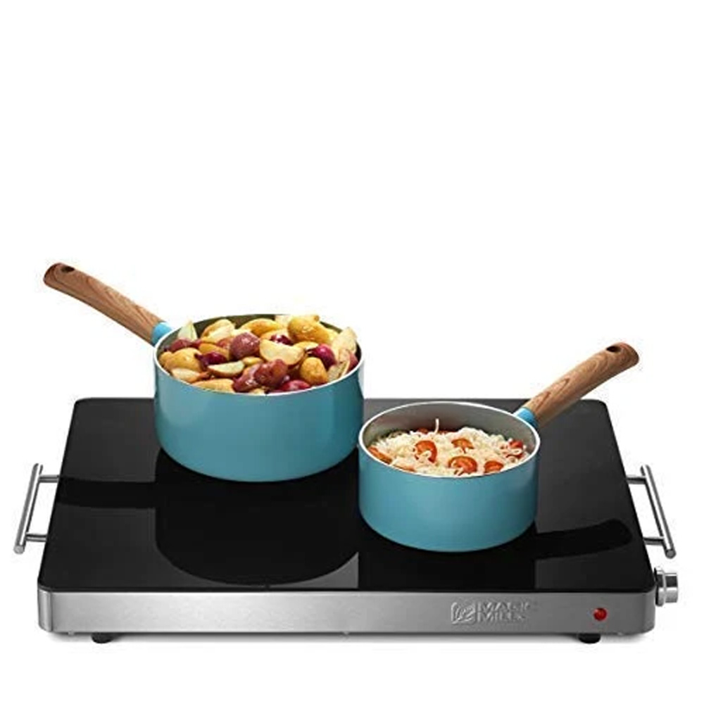 Magic Mill Stainless Steel with Enamel Top Hot Plate with Adjustable Temperature Knob - 21" x 16" image 4