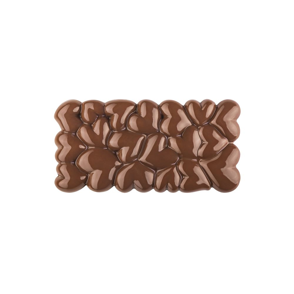Pavoni Polycarbonate Chocolate Mold, Eros Hearts Bar, 3 Cavities image 2