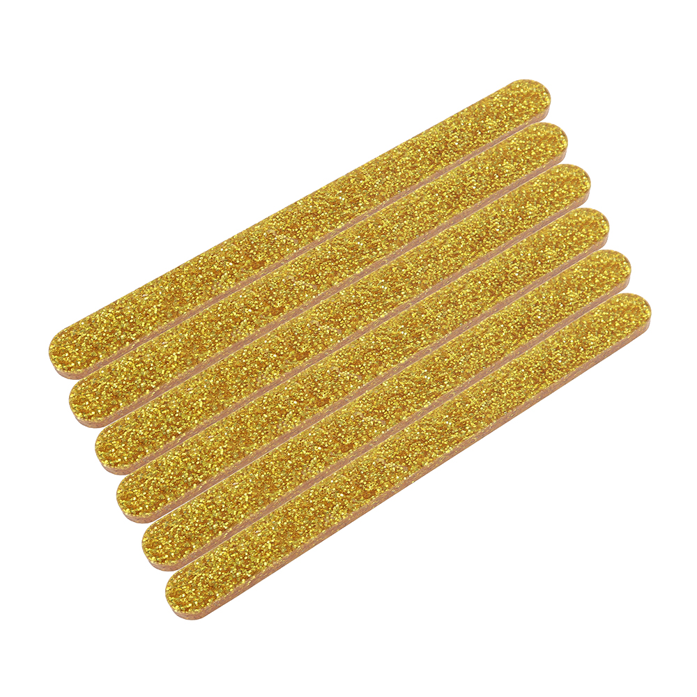 O'Creme Cakesicle Popsicle Yellow Gold Glitter Acrylic Sticks, 4.5" - Pack of 50 image 1