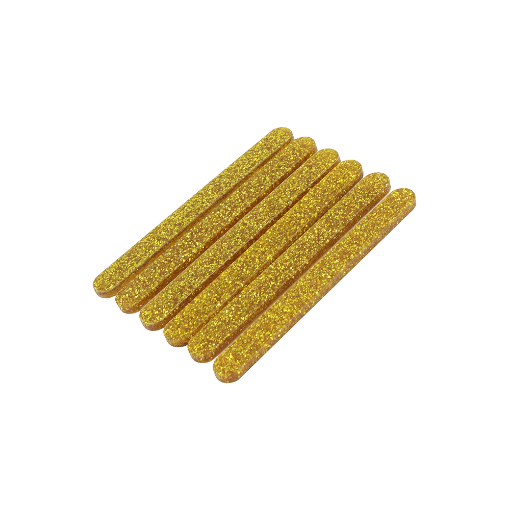 O'Creme Cakesicle Popsicle Yellow Gold Glitter Acrylic Sticks, 3" - Pack of 50 image 1