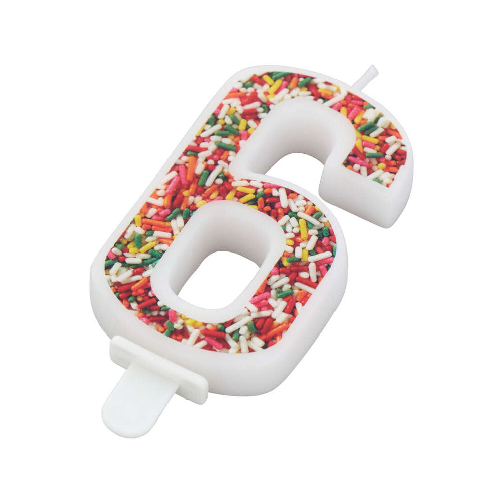 Wilton 'Number Six' Sprinkle Candle image 2