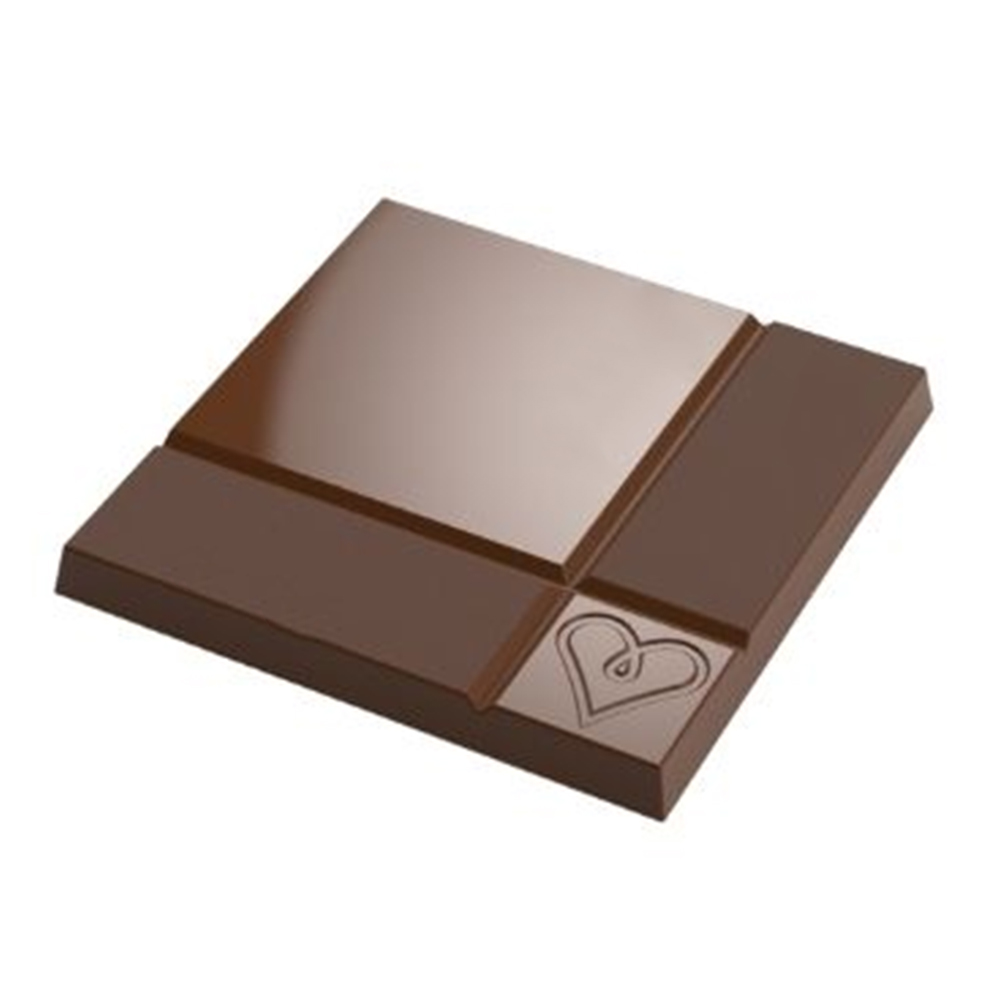 Greyas Polycarbonate Chocolate Mold, Heart Tablet by Luis Amado, 6 Cavities image 3