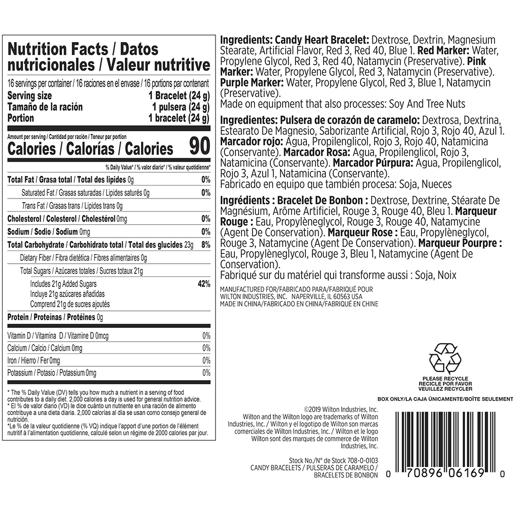 Wilton Candy Bracelet Kit, Pack of 16 Sprinkle Mixes, Candy Shapes, and