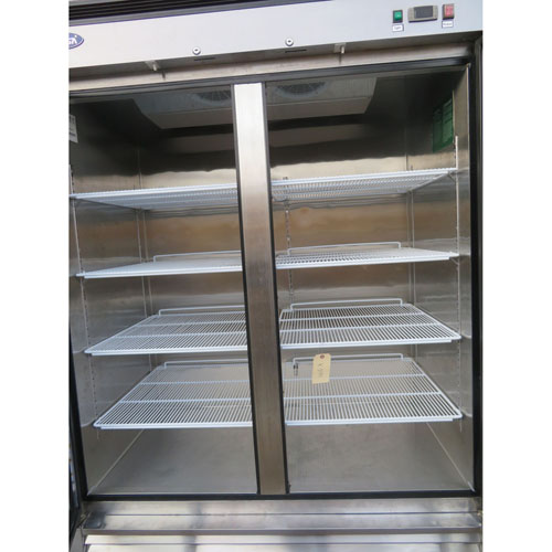 Atosa Refrigerator 2 Door Glass MCF8707, Used Great Condition image 1