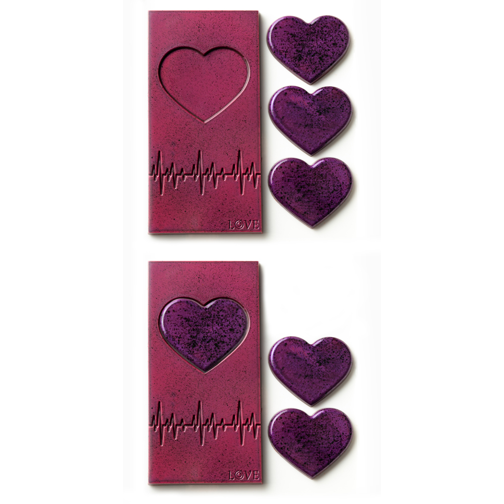 Greyas Polycarbonate Chocolate Molds, Heartbeat Bar Set by Luis Amado image 5