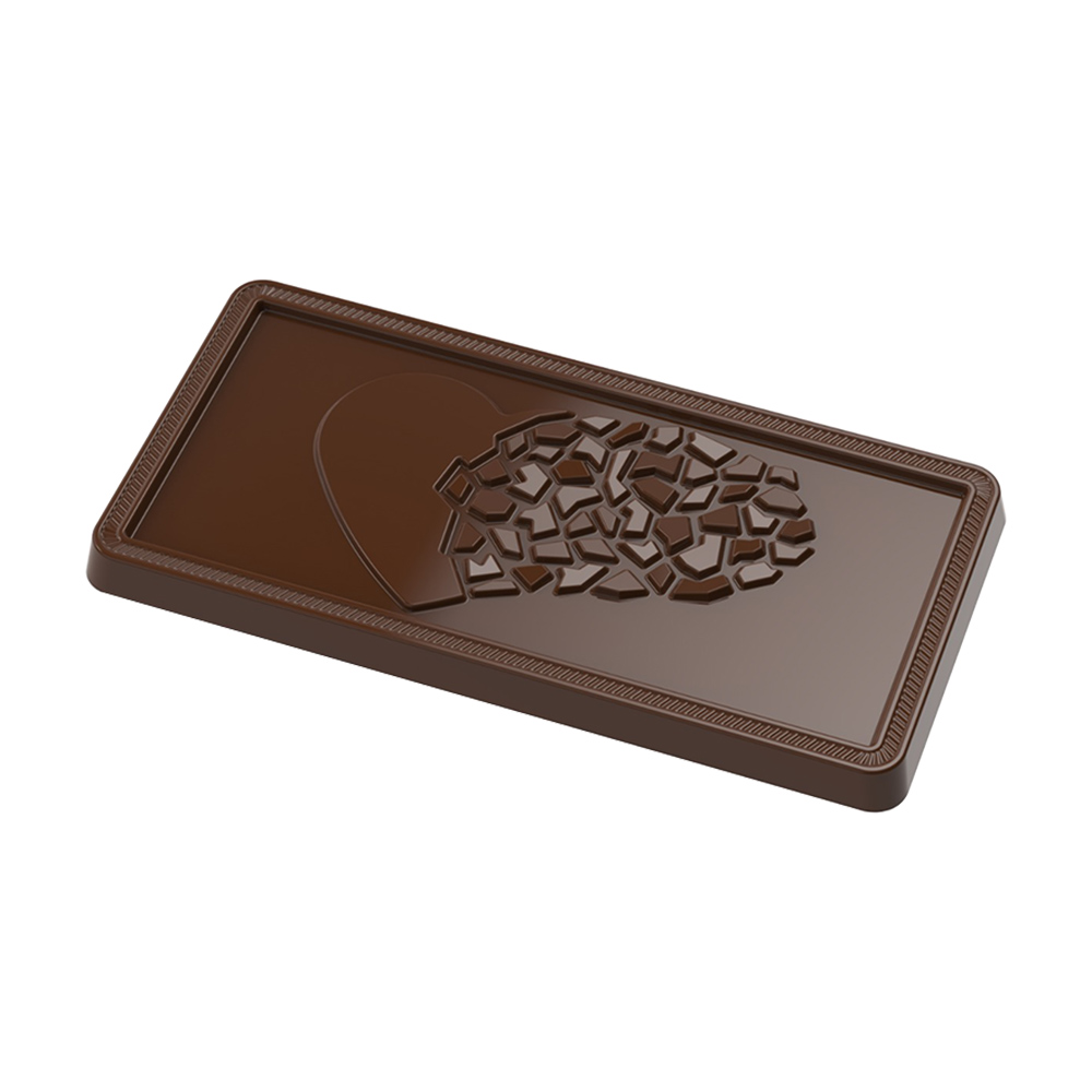Greyas Polycarbonate Chocolate Mold, Melting Heart Bar by Luis Amado, 3 Cavities image 6